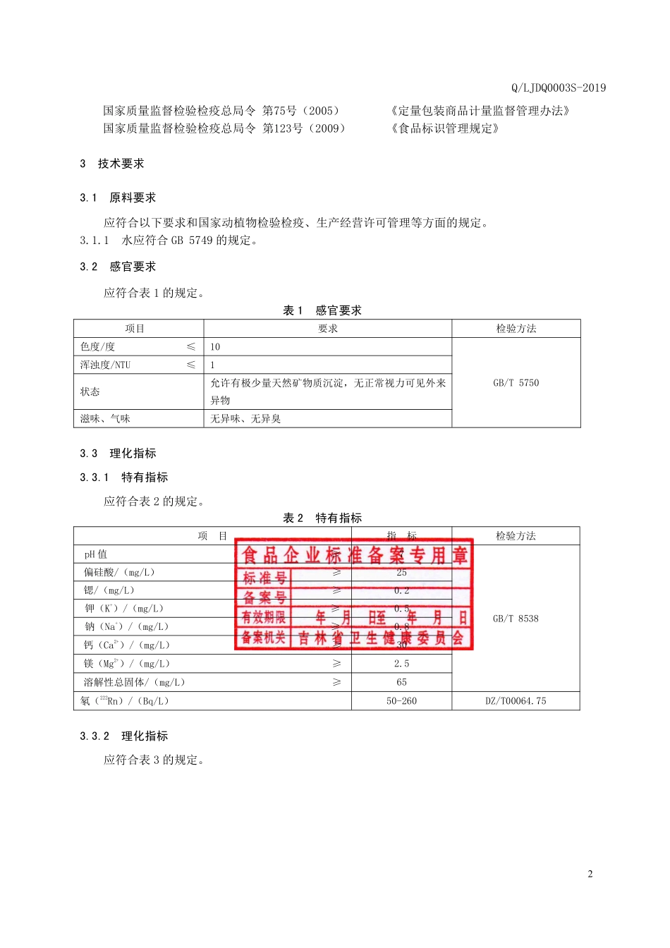 QLJDQ 0003 S-2019 饮用天然（氡）泉水.pdf_第3页