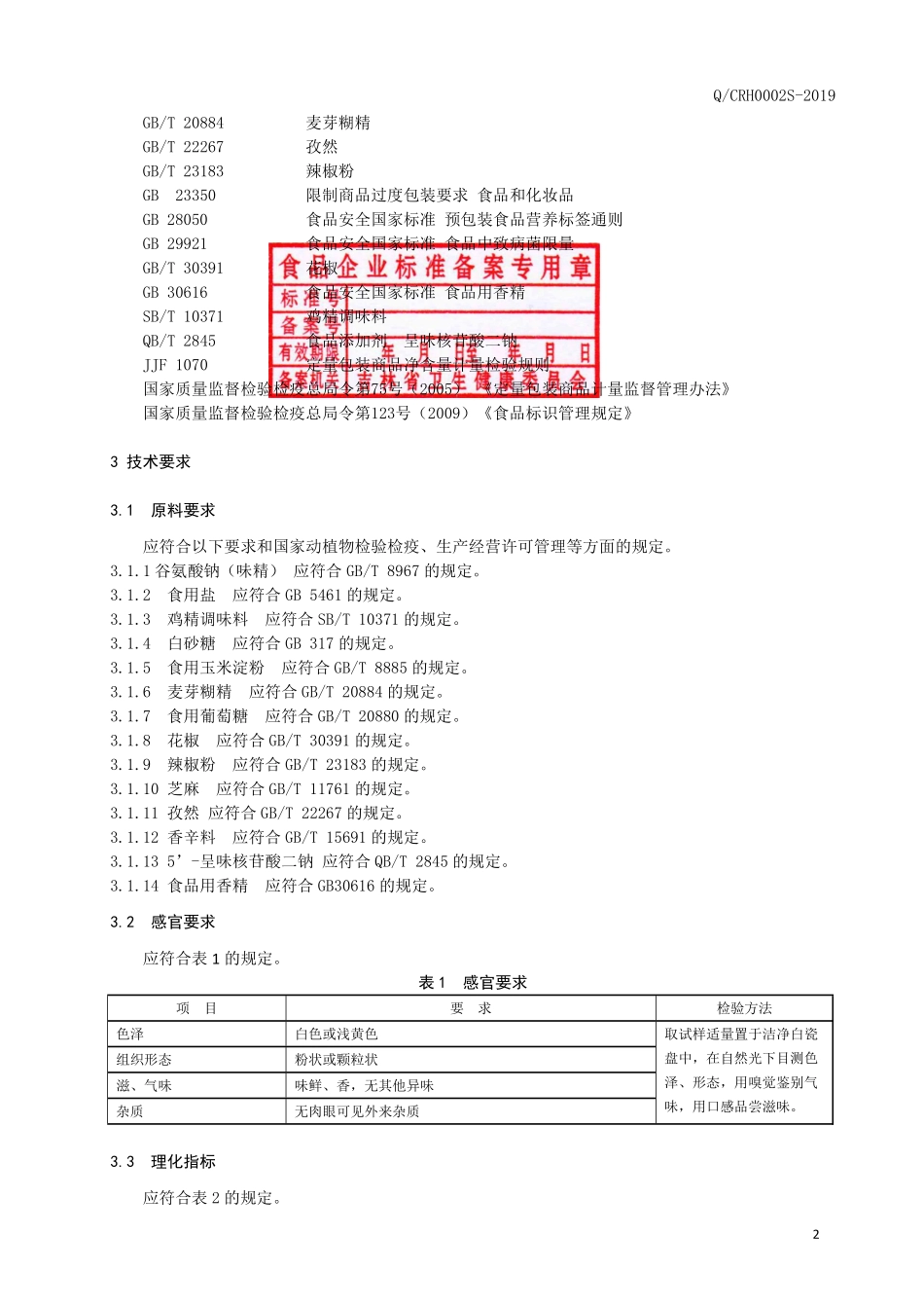 QCRH 0002 S-2019 固态复合调味料.pdf_第3页