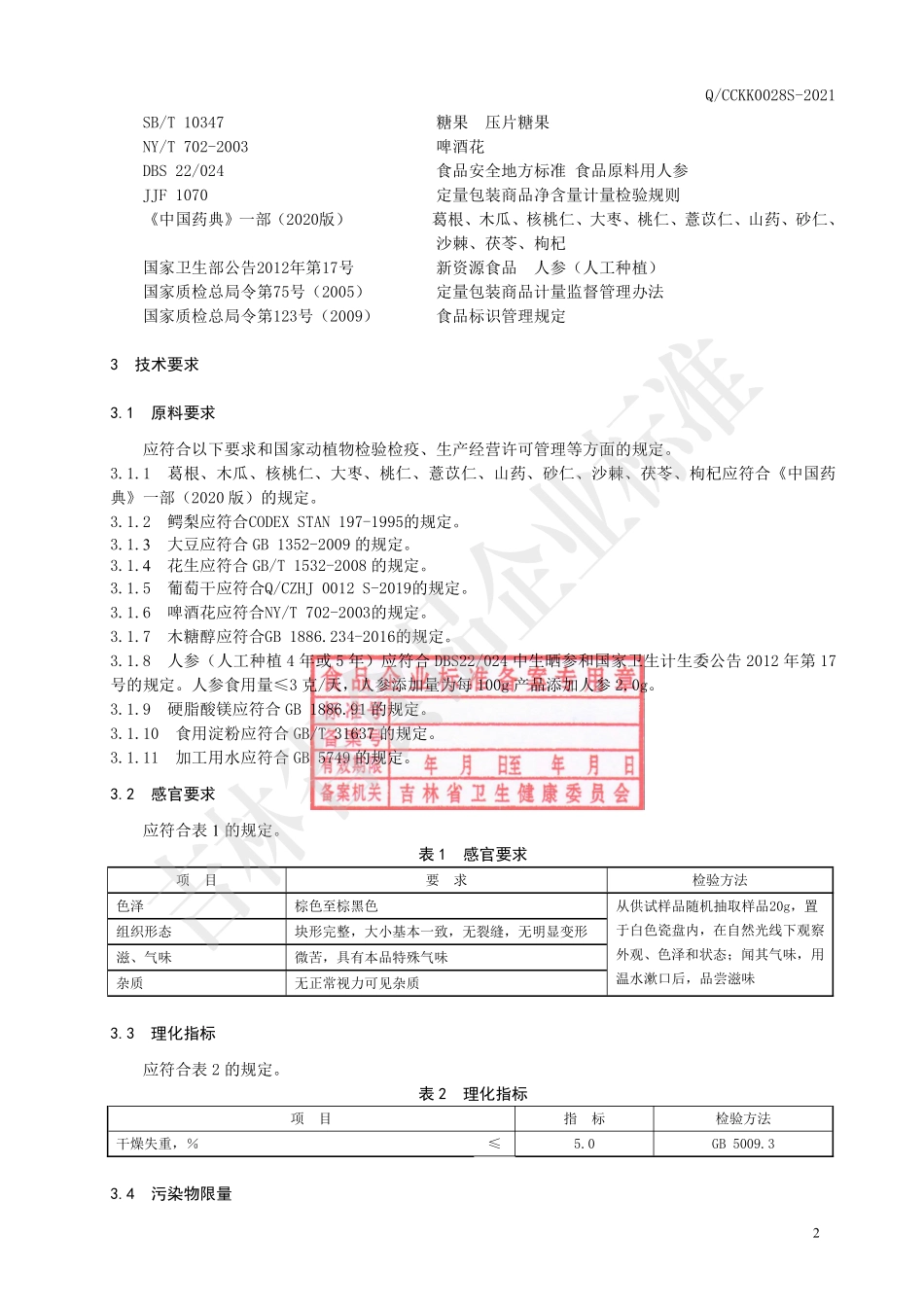 QCCKK 0028 S-2021 葛花片（压片糖果）.pdf_第3页