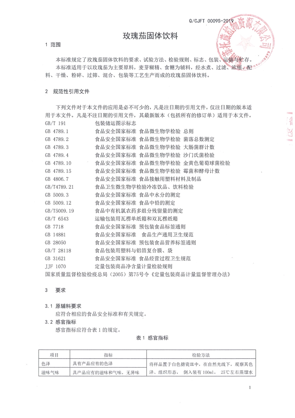 QCJFT 0009 S-2019 玫瑰茄固体饮料.pdf_第3页