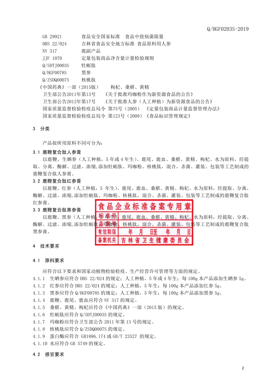 QHGF 0203 S-2019 鹿鞭复合肽人参膏.pdf_第3页