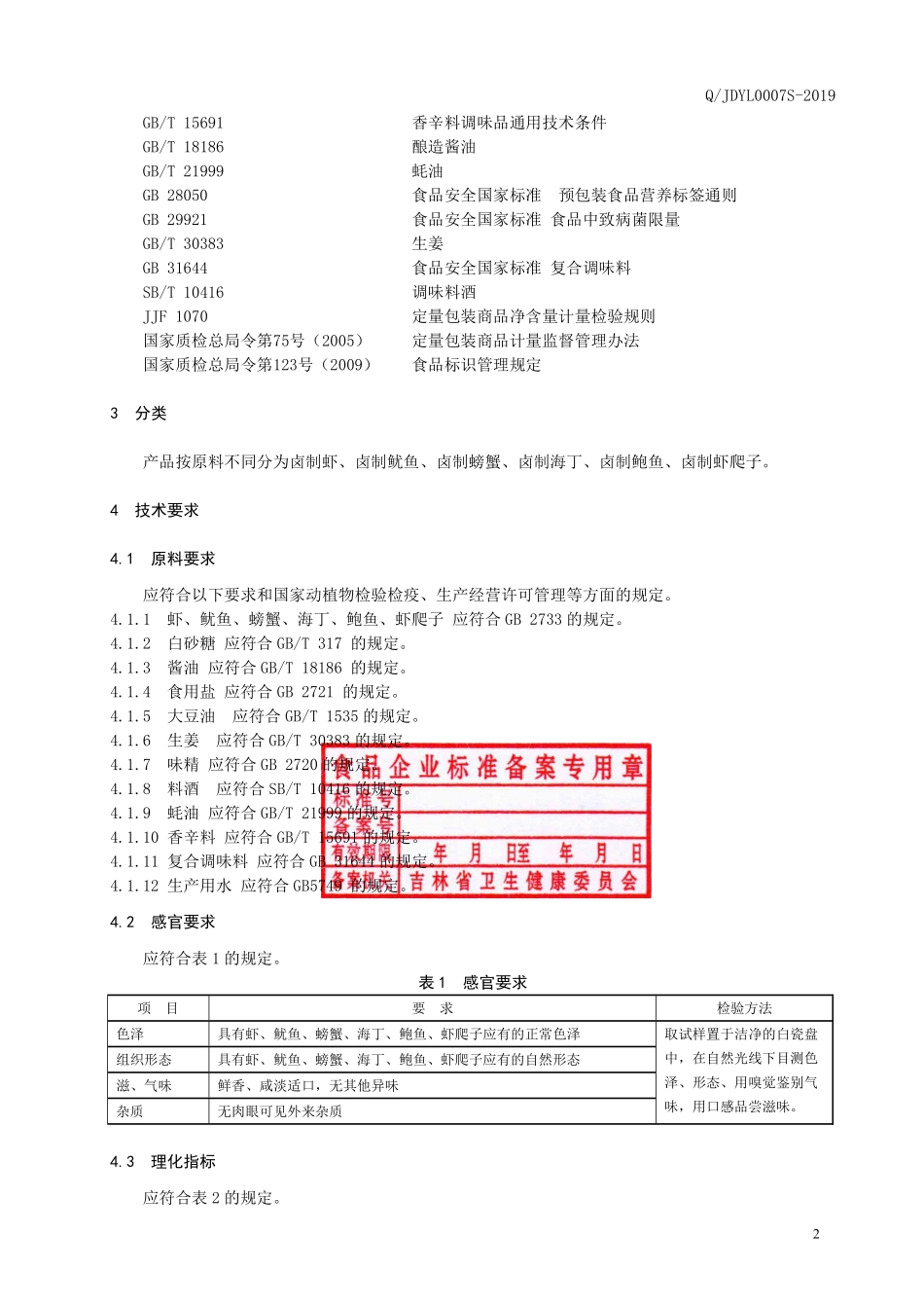 QJDYL 0007 S-2019 卤制水产品.pdf_第3页