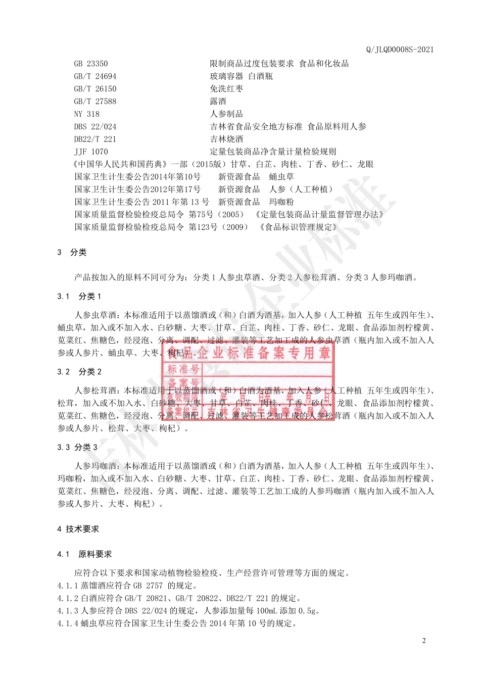 QJLQD 0008 S-2021 人参系列配制酒.pdf_第3页