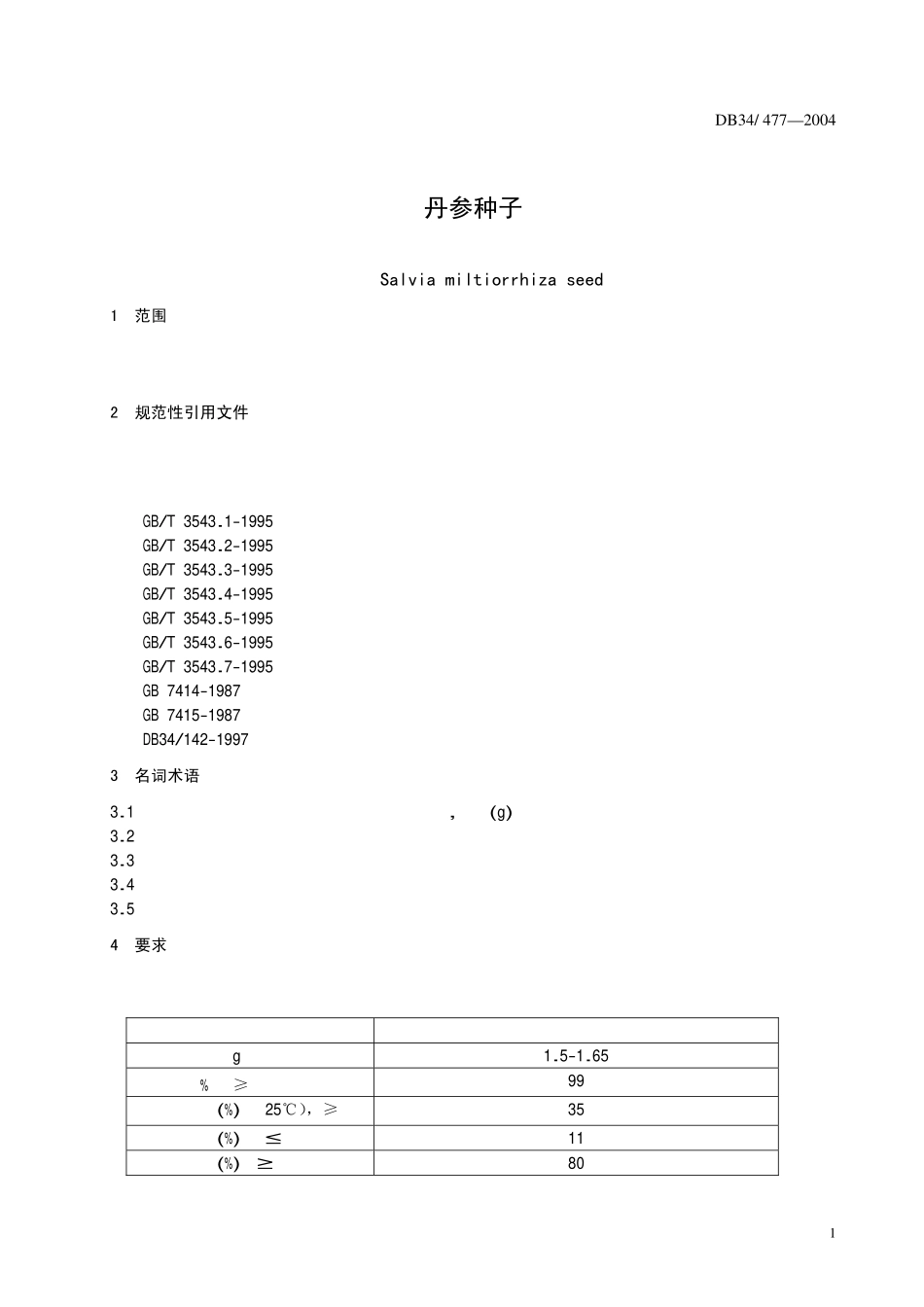 DB 34T 477-2004丹参种子.pdf_第3页