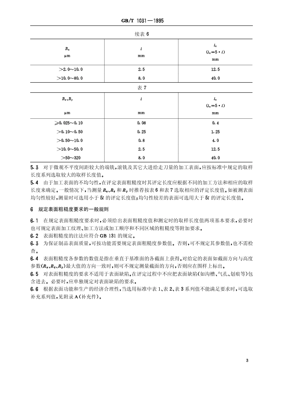 GB 1031-1995 表面粗糙度 参数及其数值.pdf_第3页