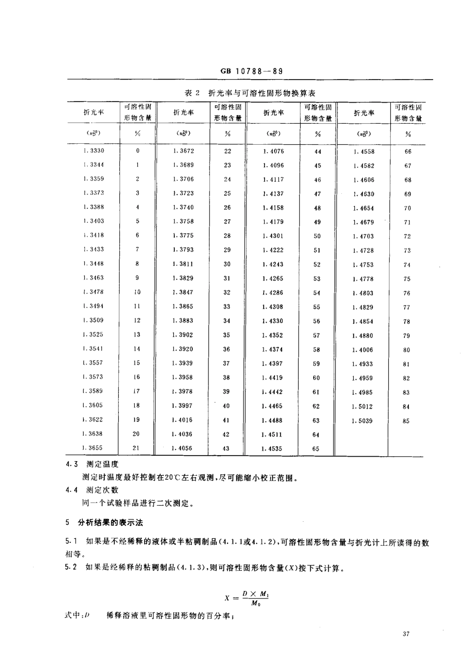 GB 10788-1989罐头食品中可熔性固形物含量的测定 折光计法.pdf_第3页