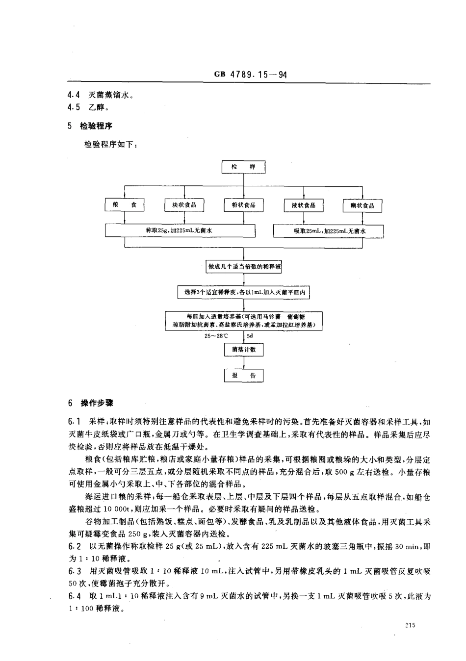 GB 4789.15-1994 食品卫生微生物学检验 霉菌和酵母计数.pdf_第2页