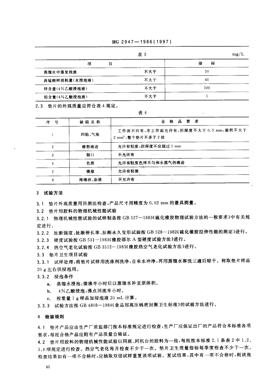 HG 2947-1986 铝背水壶橡胶密封垫片.pdf_第2页