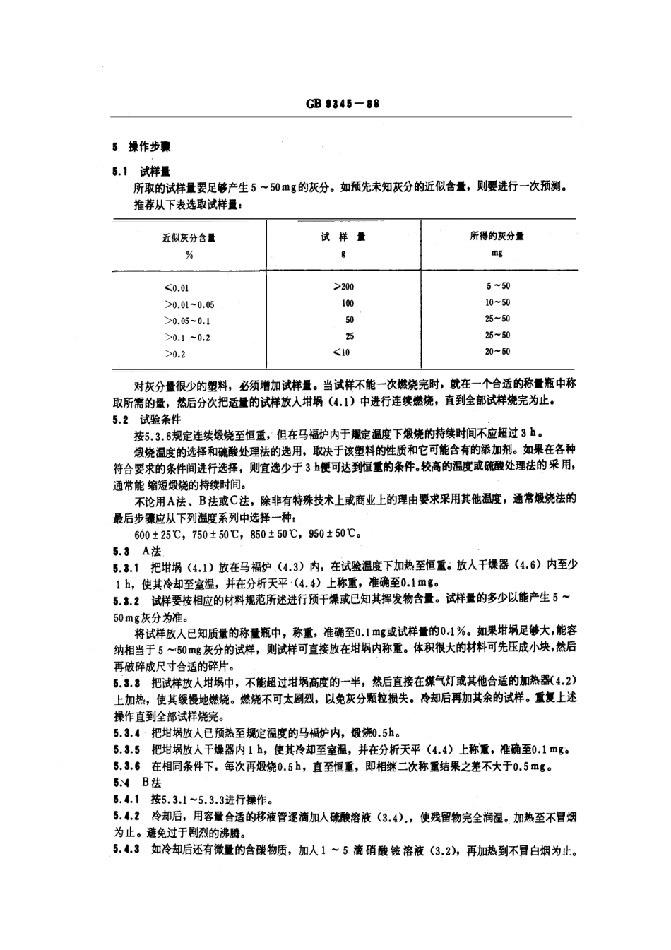 GBT 9345-1988 塑料灰分通用测定方法.pdf_第2页