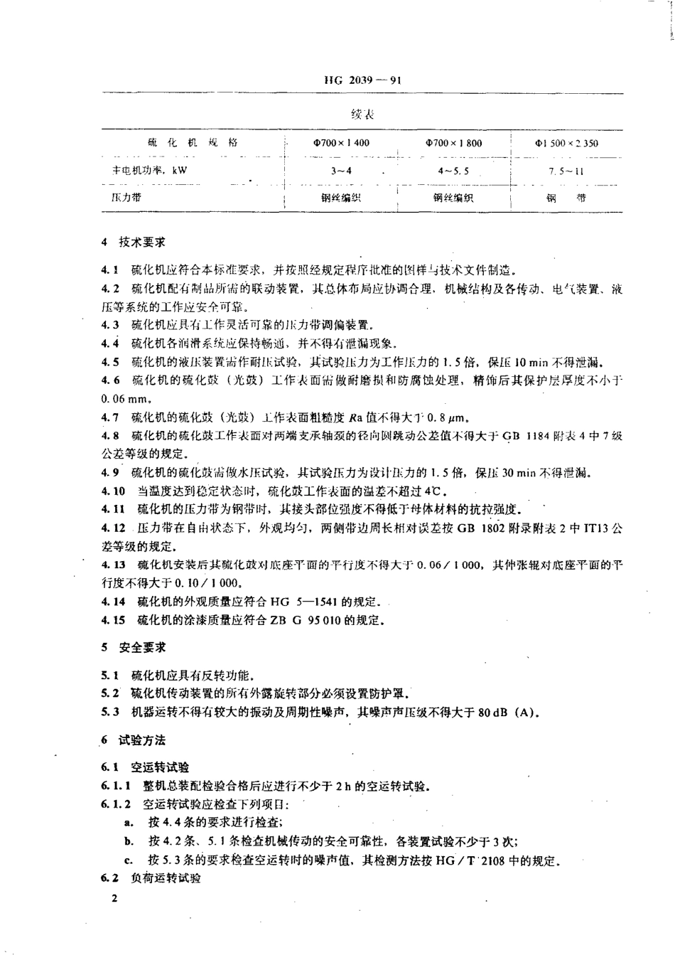 HG 2039-1991 平带鼓式硫化机.pdf_第3页