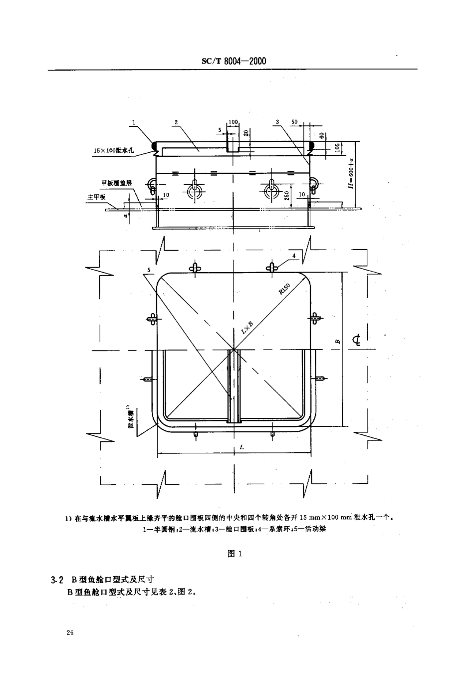 SCT 8004-2000 钢质渔船鱼舱口.pdf_第3页