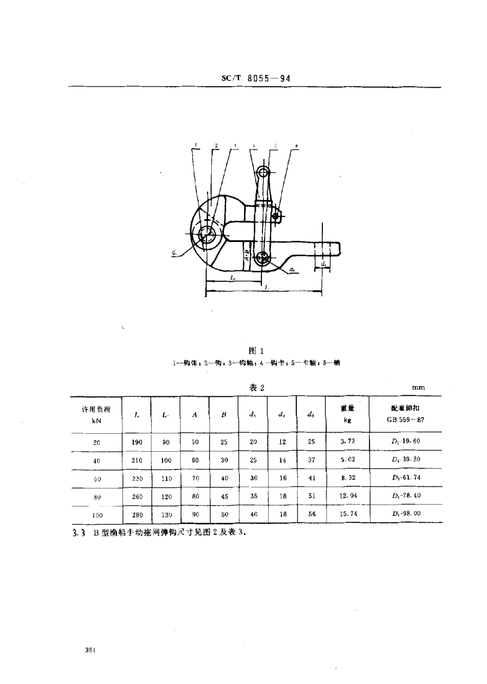 SCT 8055-1994 渔船手动拖网弹钩.pdf_第2页