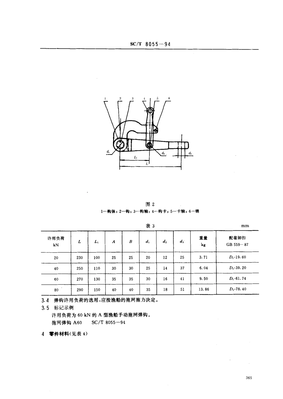 SCT 8055-1994 渔船手动拖网弹钩.pdf_第3页