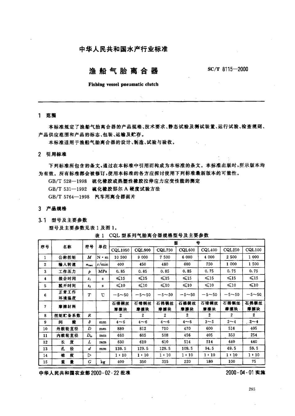 SCT 8115-2000 渔船气胎离合器.pdf_第2页