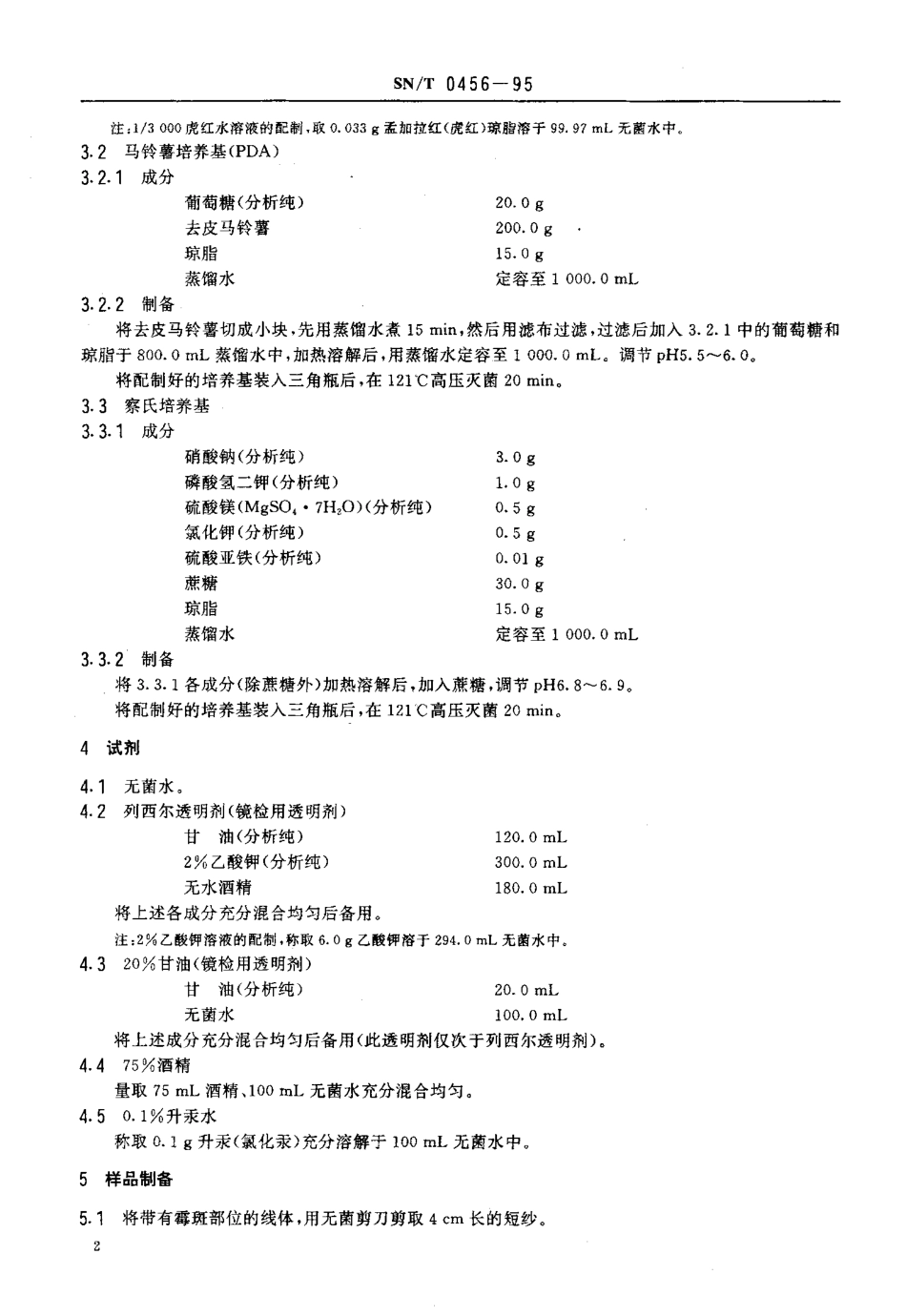 SN-T 0456-1995 进出口纱线霉斑鉴定方法.pdf_第3页