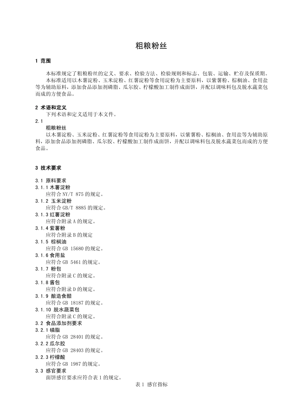 QPGDYF 0002 S-2013 北京兴谷德御坊食品有限公司 食品安全企业标准 粗粮粉丝.pdf_第3页