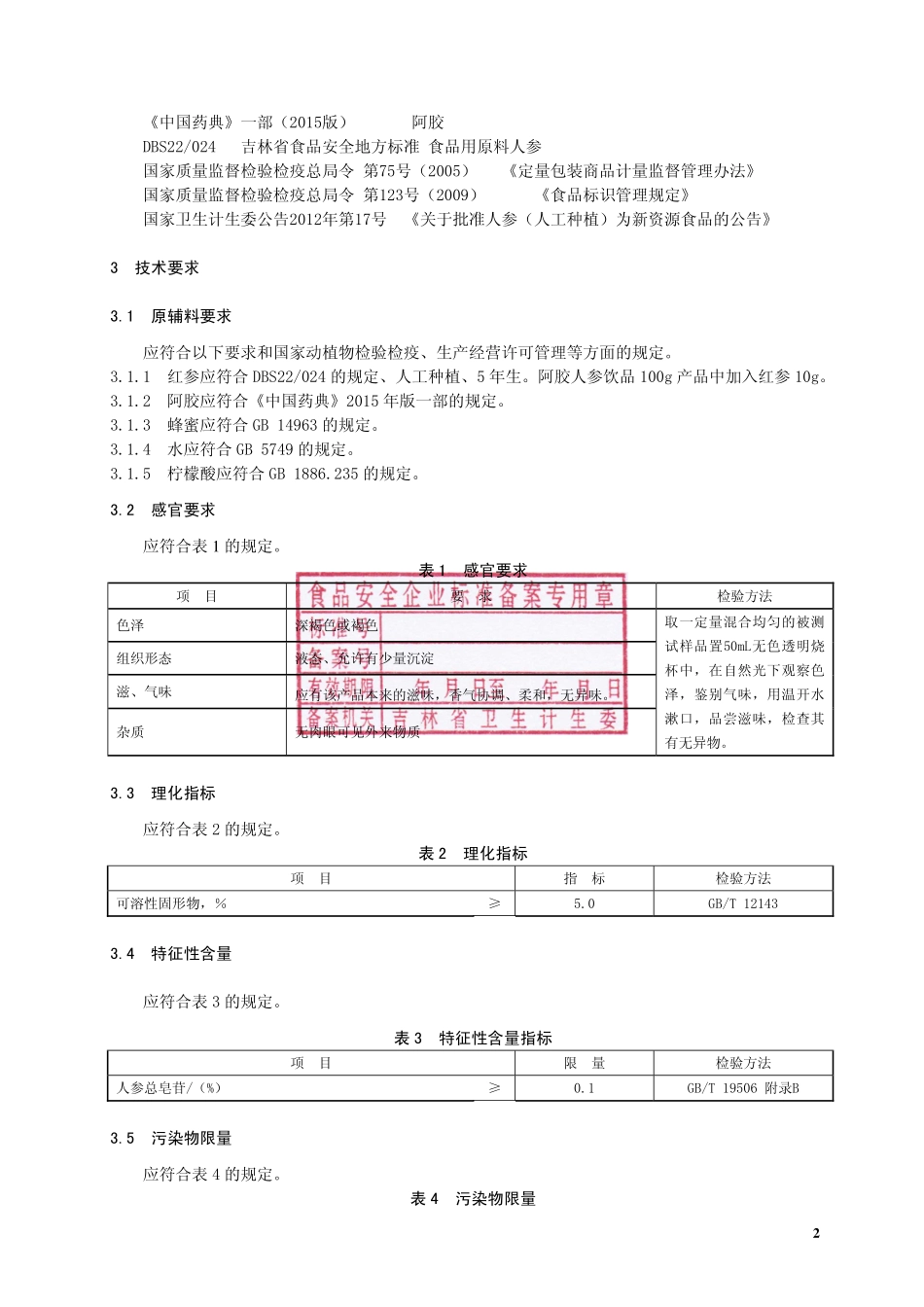 QJLHZ 0012 S-2016 吉林韩正人参有限公司 阿胶人参饮品.pdf_第3页