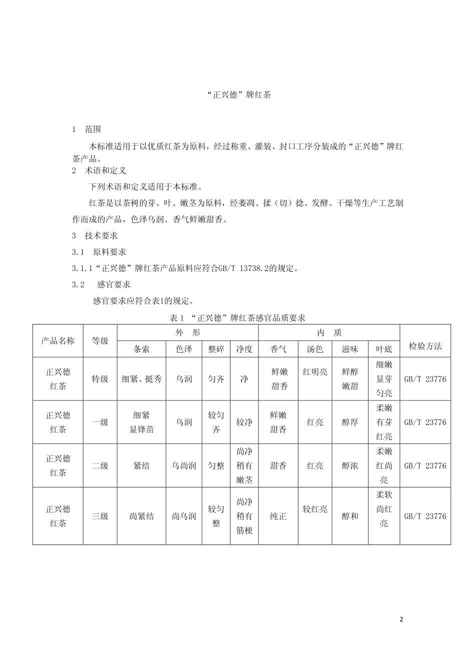 QXCZXD 0004-2015 北京正兴德茶叶有限公司 “正兴德”牌红茶.pdf_第3页