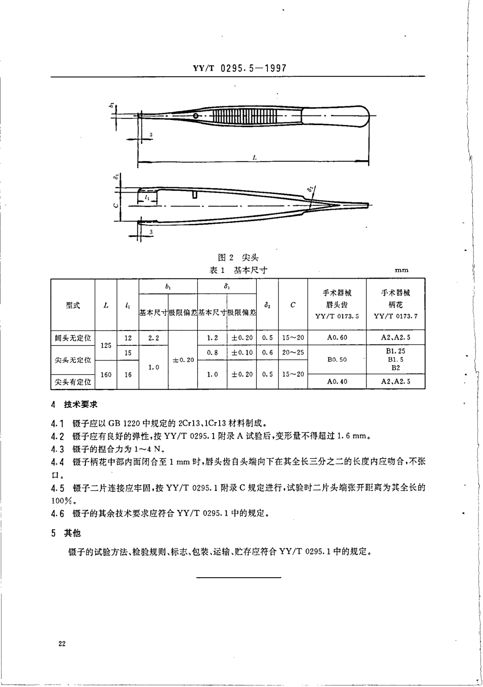yy 0295.5-1997 解剖镊.pdf_第3页