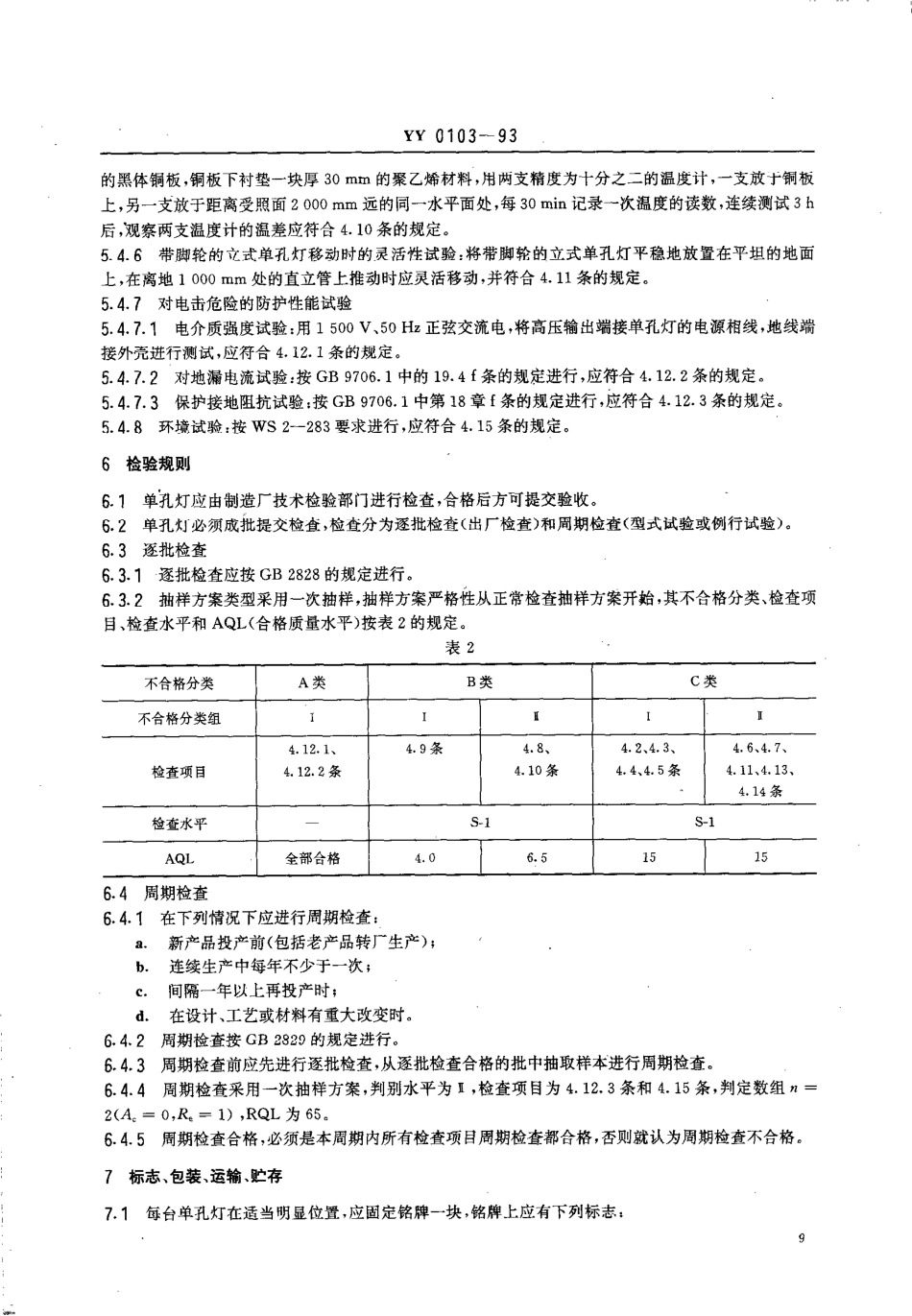 yy0103-1993 冷光单孔手术灯.pdf_第3页