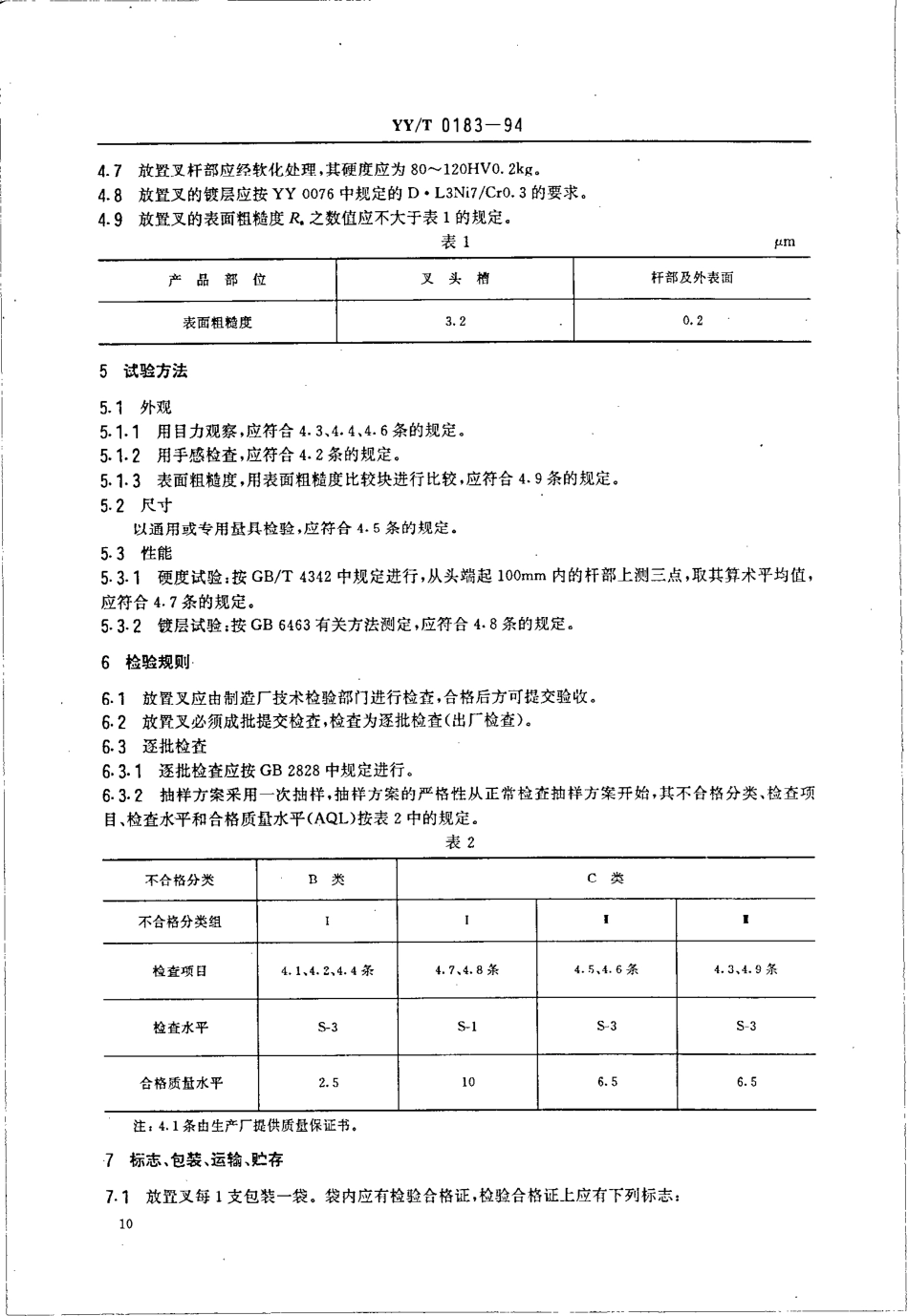yyt 0183-1994 宫内节育器放置叉.pdf_第3页