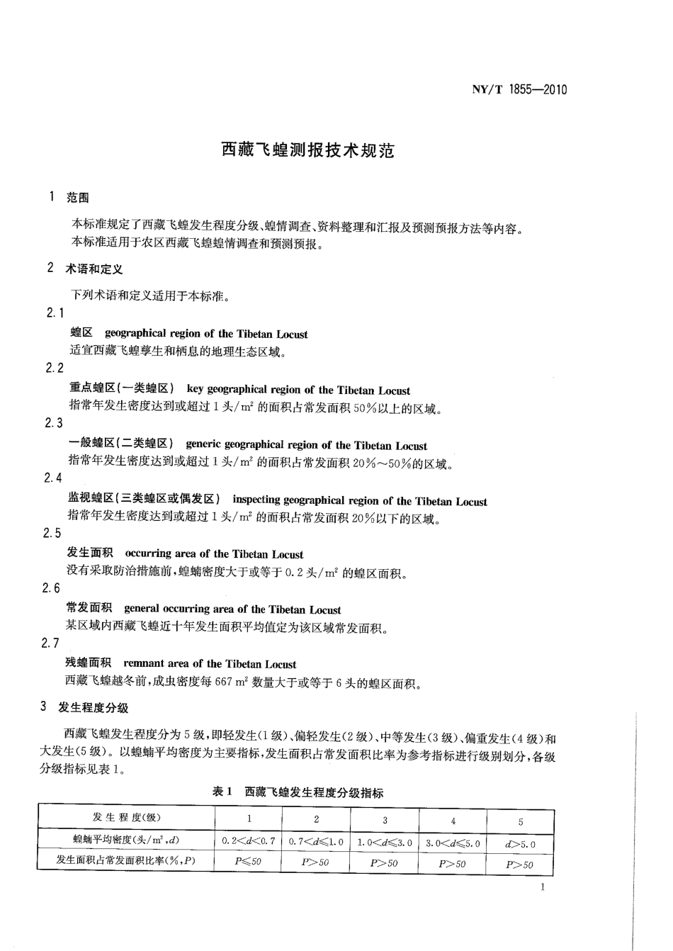 NYT 1855-2010 西藏飞蝗测报技术规范.pdf_第3页