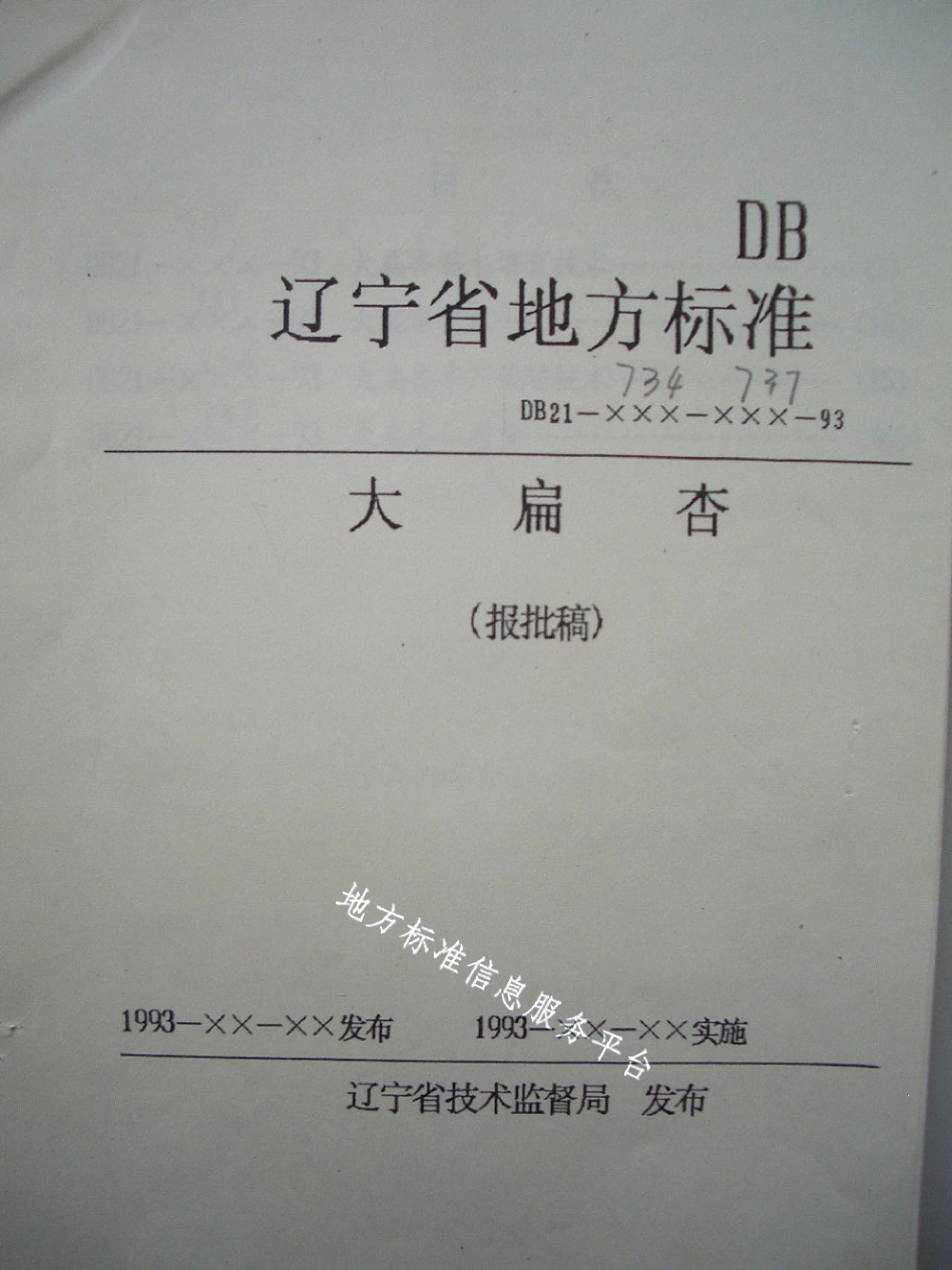 DB21T 735-1993大扁杏苗木.pdf_第1页