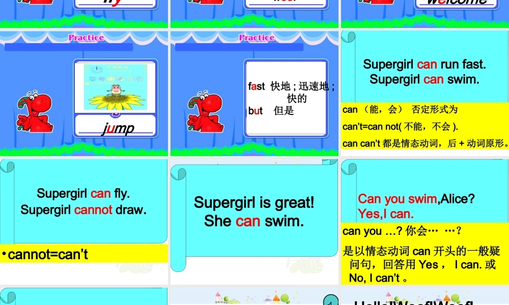 【沪教牛津版（三起）】四年级上册英语课件 Unit2 Can you swim（1）.ppt