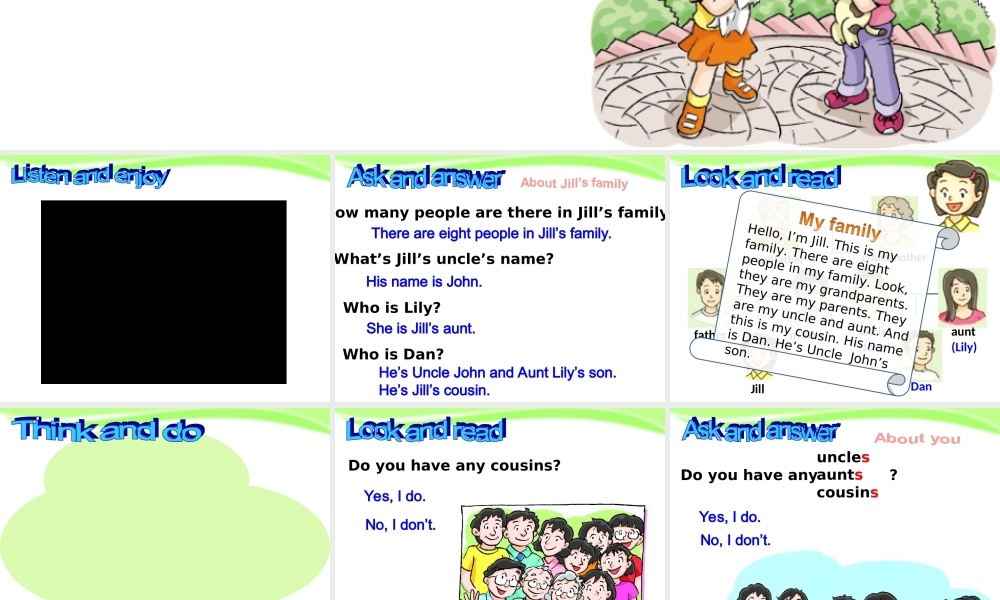 【沪教牛津版（三起）】四年级上册英语课件 Unit4 Do you have any cousins.ppt