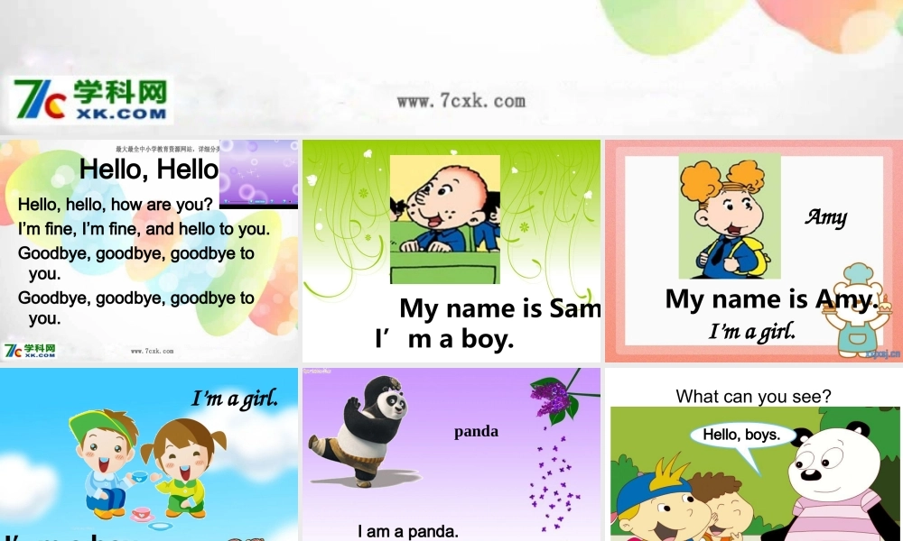 外研版（一起）一上Module 2《Unit 2 I’m a boy》ppt课件1.ppt