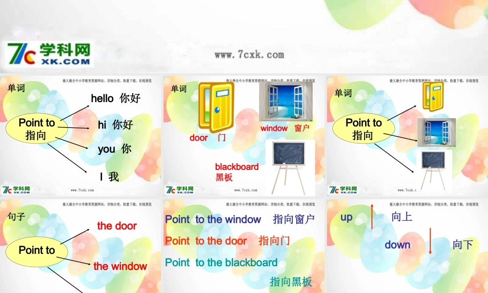 外研版（一起）一上Module 3《Unit 2 Point to the window》ppt课件3.ppt