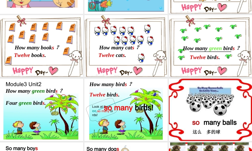 外研版（一起）一下Module 3《Unit 2 How many green birds》ppt课件5.ppt