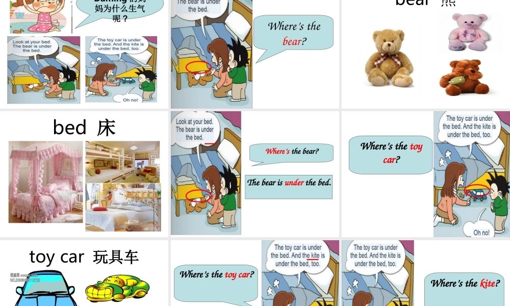 外研版（一起）一下Module 2《Unit 2 The toy car is under the bed》ppt课件4.ppt