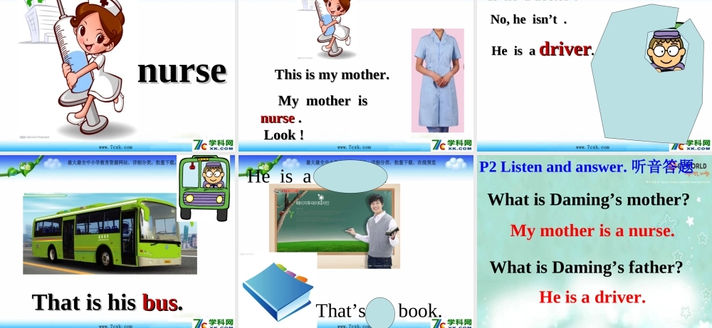 外研版（一起）一下Module 1《Unit 2 She’s a nurse》ppt课件2.ppt