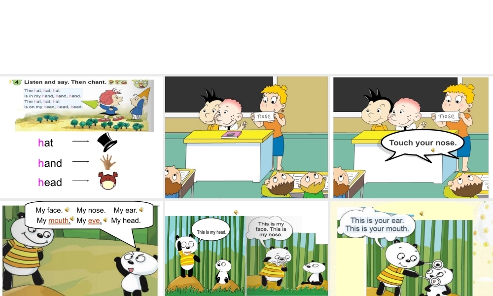 外研版（一起）一下Module 4《Unit 1 This is my head》ppt课件1.ppt