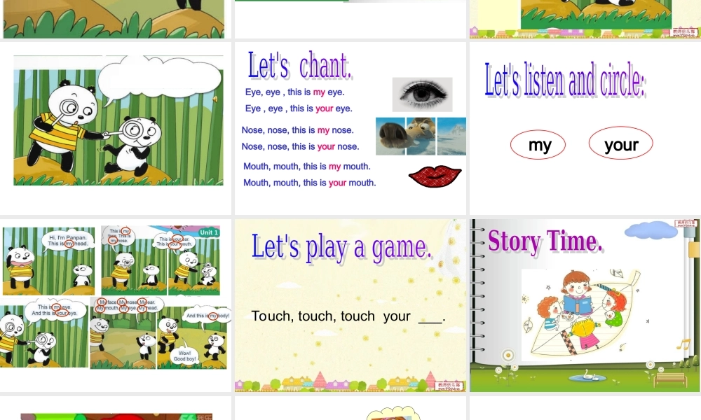 外研版（一起）一下Module 4《Unit 1 This is my head》ppt课件1.ppt