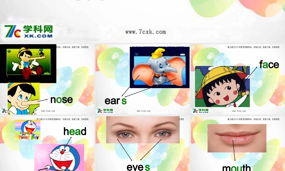 外研版（一起）一下Module 4《Unit 1 This is my head》ppt课件2.ppt