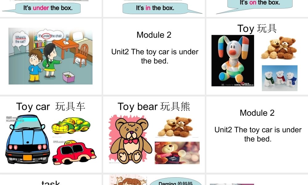 外研版（一起）一下Module 2《Unit 2 The toy car is under the bed》ppt课件3.ppt