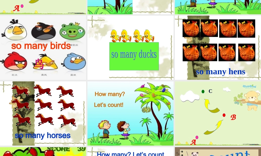 外研版（一起）一下Module 3《Unit 2 How many green birds》ppt课件3.ppt