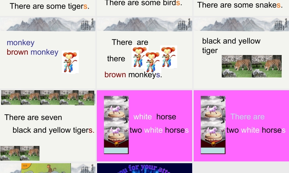 外研版（一起）一下Module 7《Unit 2 There are three brown monkeys》ppt课件2.ppt