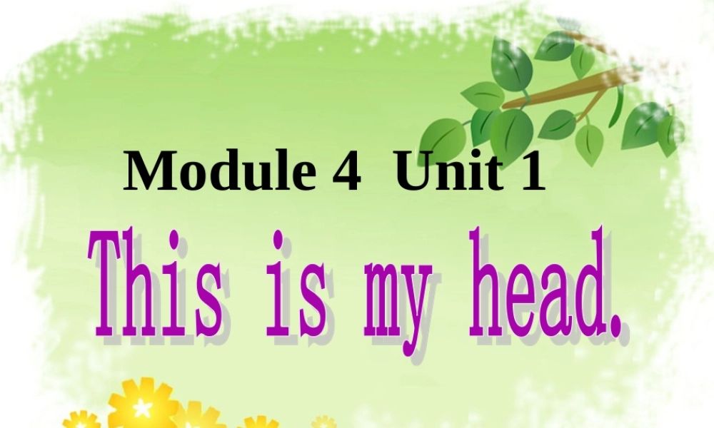 外研版（一起）一下Module 4《Unit 1 This is my head》ppt课件3.ppt