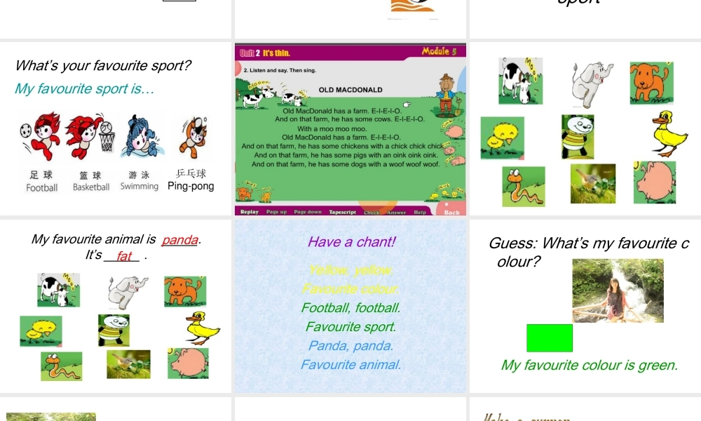 外研版（一起）一下Module 9《Unit 2 What’s your favourite sport》ppt课件2.ppt