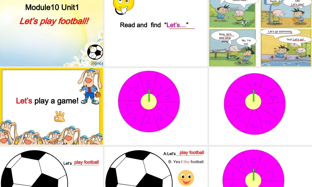 外研版（一起）一下Module 10《Unit 1 Let’s play football》ppt课件1.ppt
