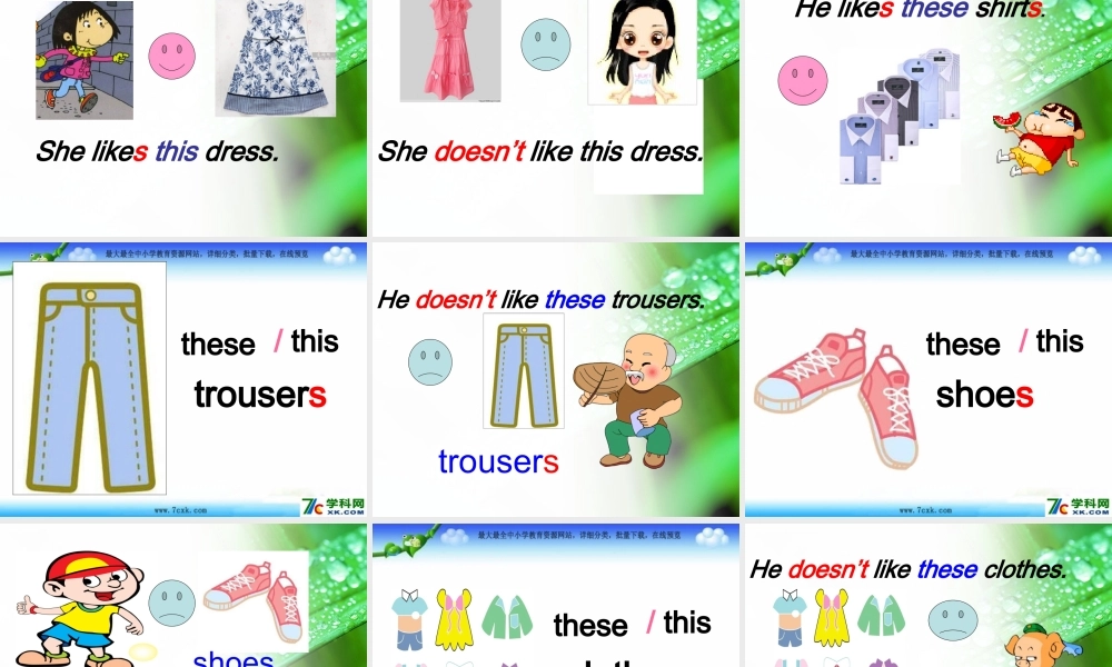 Module 4《Unit 2 He doesn’t like these trousers》ppt课件2.ppt