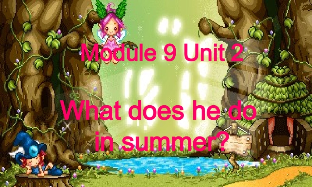Module 9《Unit 2 What does he do in summer》ppt课件1.ppt