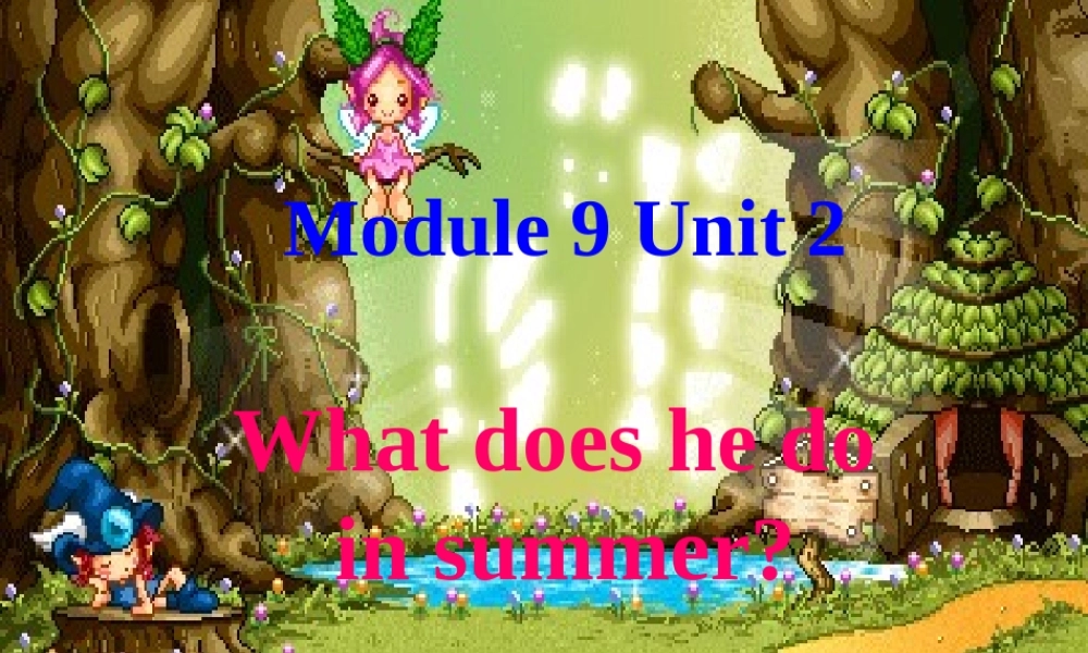 Module 9《Unit 2 What does he do in summer》ppt课件2.ppt