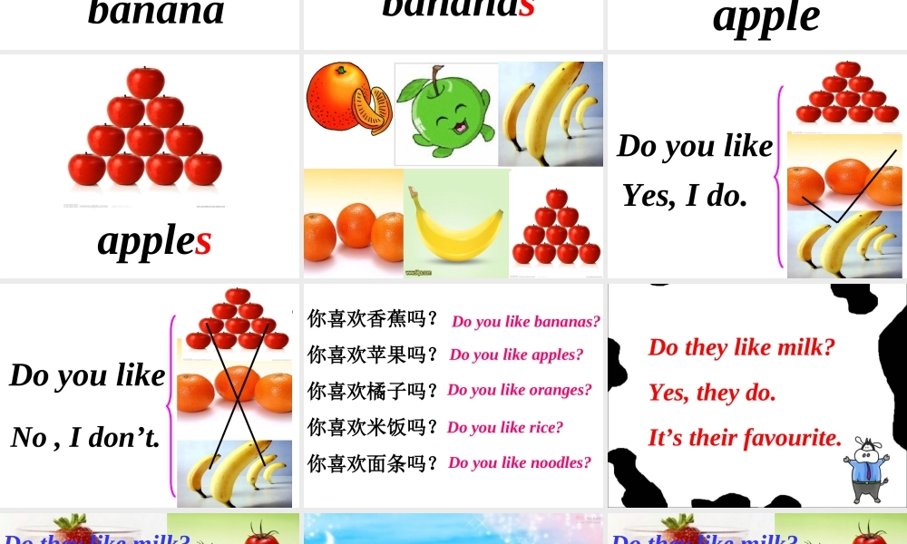 Module 3《Unit 1 Do you like bananas》ppt课件1.ppt