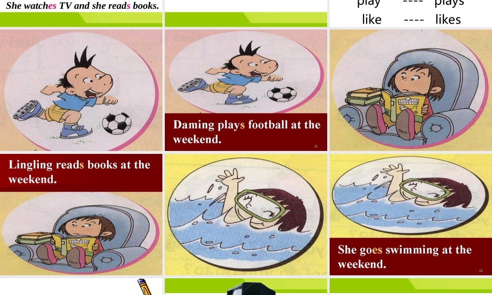 Module 8《Unit 1 She goes swimming》ppt课件1.ppt