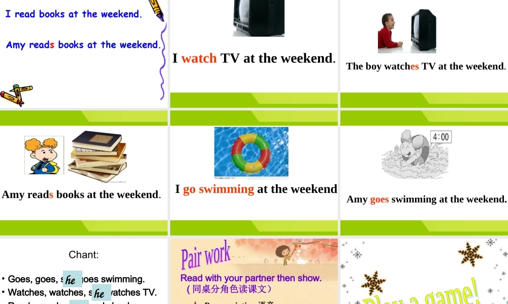 Module 8《Unit 1 She goes swimming》ppt课件1.ppt