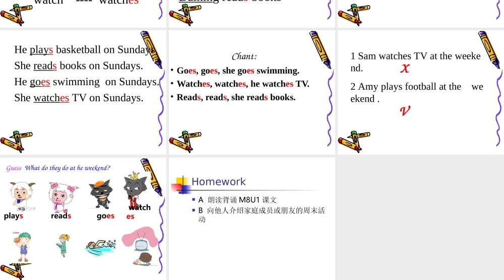 Module 8《Unit 1 She goes swimming》ppt课件2.ppt